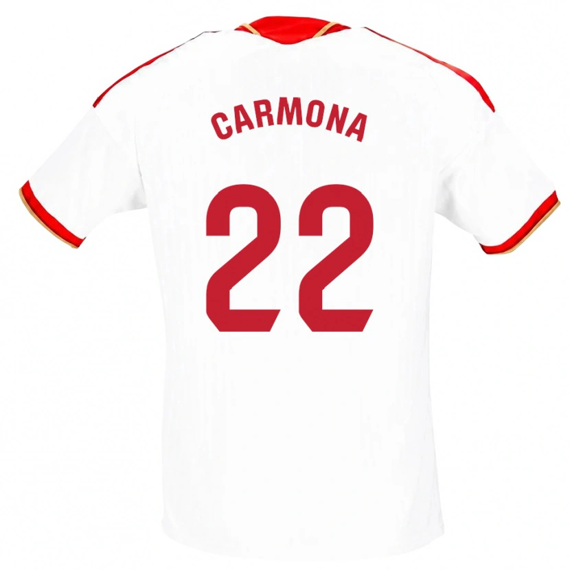 Danxen Męski José Ángel Carmona #22 Biały Czerwony Domowa Koszulka 2026/27 Koszulki Klubowe