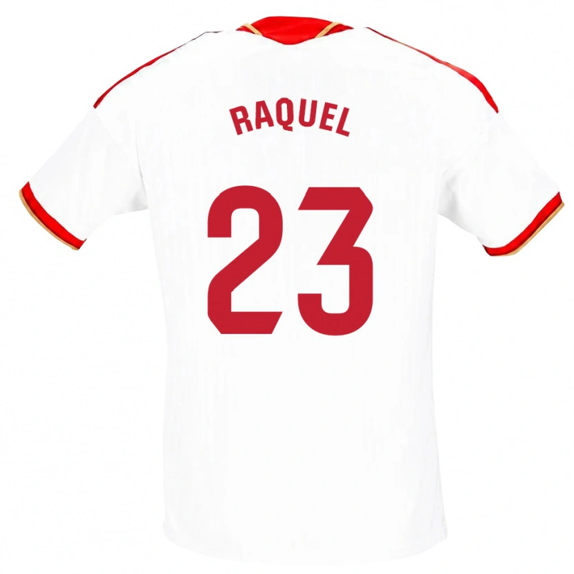 Danxen Męski Raquel Morcillo #23 Biały Czerwony Domowa Koszulka 2026/27 Koszulki Klubowe