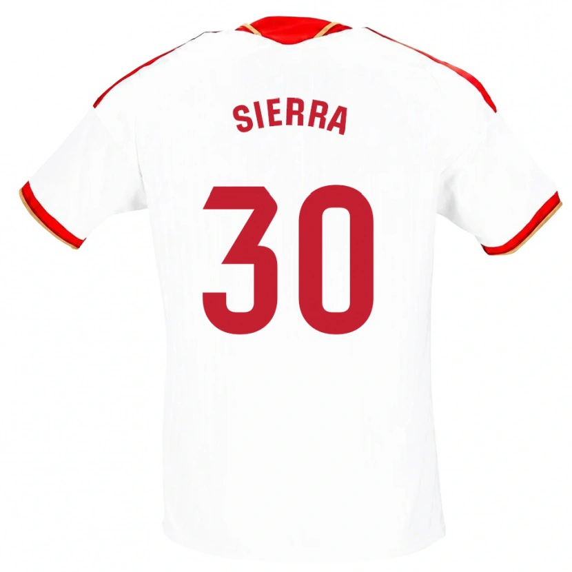 Danxen Męski Miguel Sierra #30 Biały Czerwony Domowa Koszulka 2026/27 Koszulki Klubowe
