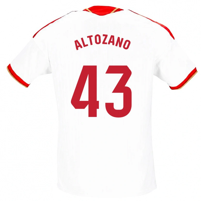 Danxen Męski Edu Altozano #43 Biały Czerwony Domowa Koszulka 2026/27 Koszulki Klubowe