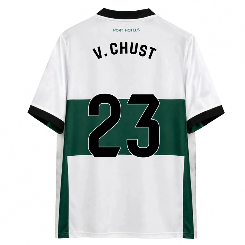 Danxen Męski Víctor Chust #23 Zielony Biały Czerwony Domowa Koszulka 2026/27 Koszulki Klubowe