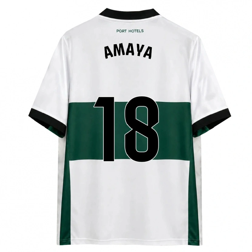 Danxen Męski María Amaya #18 Zielony Biały Czerwony Domowa Koszulka 2026/27 Koszulki Klubowe