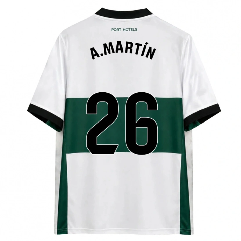 Danxen Męski Alejandro Martín #26 Zielony Biały Czerwony Domowa Koszulka 2026/27 Koszulki Klubowe