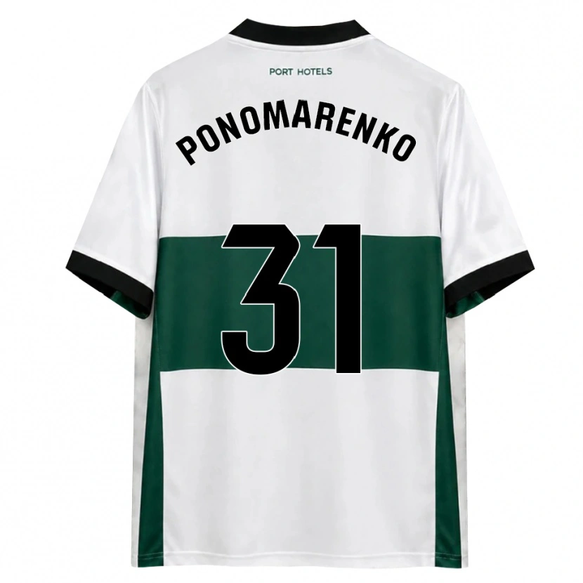 Danxen Męski Borys Ponomarenko #31 Zielony Biały Czerwony Domowa Koszulka 2026/27 Koszulki Klubowe
