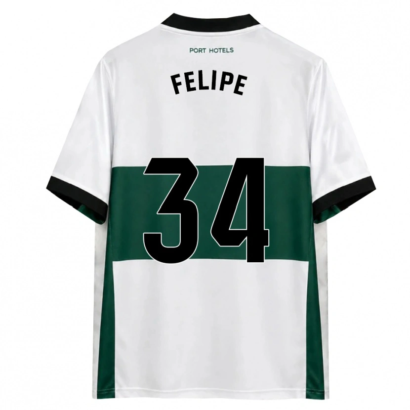 Danxen Męski Pablo Felipe #34 Zielony Biały Czerwony Domowa Koszulka 2026/27 Koszulki Klubowe