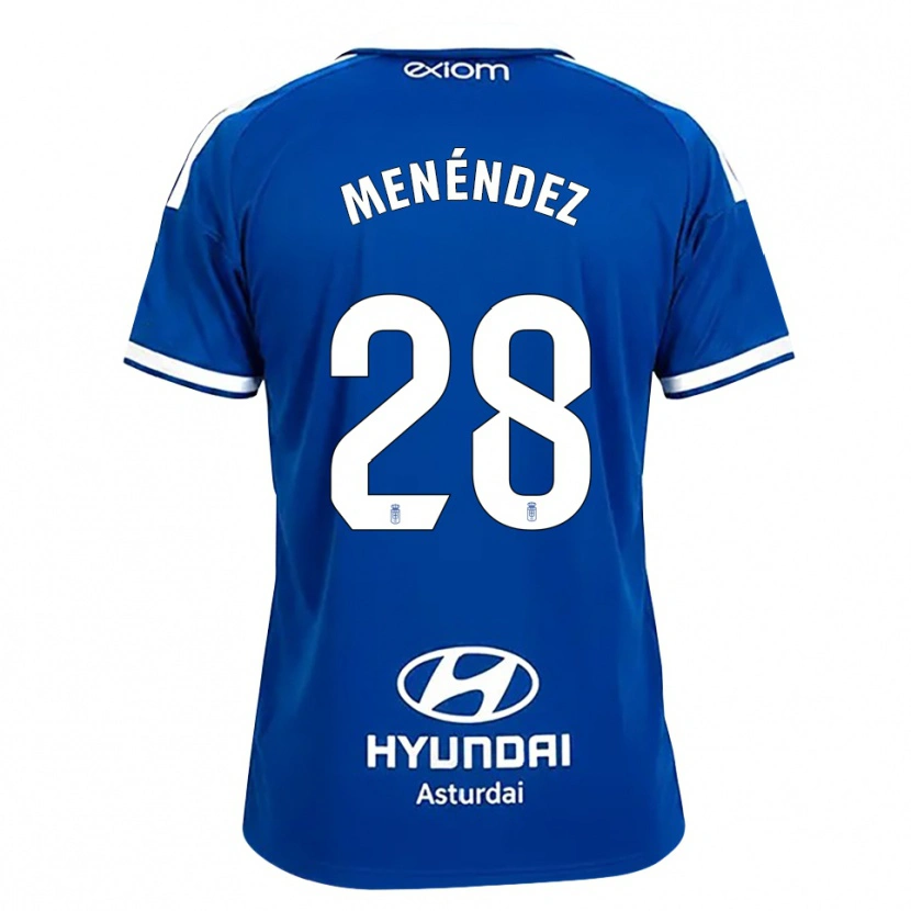 Danxen Męski Diego Menéndez #28 Średni Niebieski Biały Domowa Koszulka 2026/27 Koszulki Klubowe