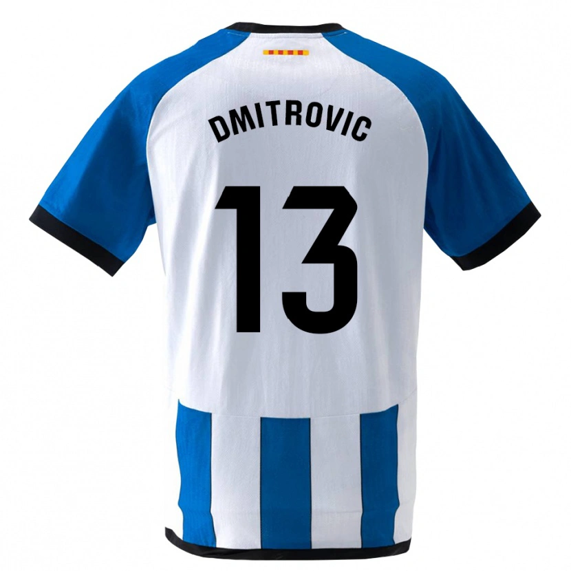 Danxen Męski Marko Dmitrovic #13 Królewski Niebieski Biały Domowa Koszulka 2026/27 Koszulki Klubowe