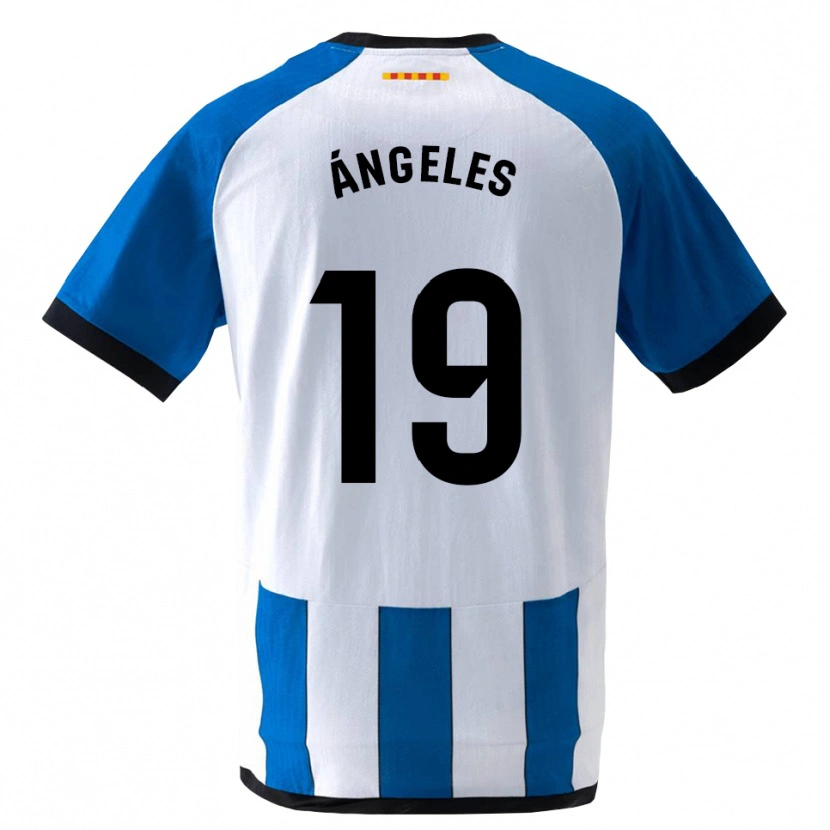 Danxen Męski Ángeles Del Álamo Sánchez #19 Królewski Niebieski Biały Domowa Koszulka 2026/27 Koszulki Klubowe