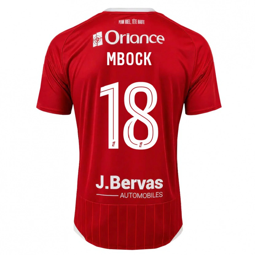 Danxen Męski Hianga'a Mbock #18 Biały Czerwony Domowa Koszulka 2026/27 Koszulki Klubowe
