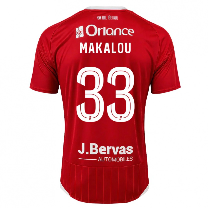 Danxen Męski Hamidou Makalou #33 Biały Czerwony Domowa Koszulka 2026/27 Koszulki Klubowe