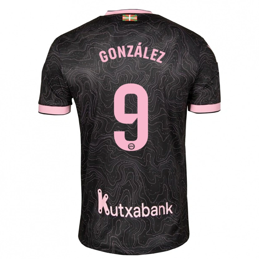 Danxen Męski Aimar González #9 Czarny Różowy Wyjazdowa Koszulka 2026/27 Koszulki Klubowe