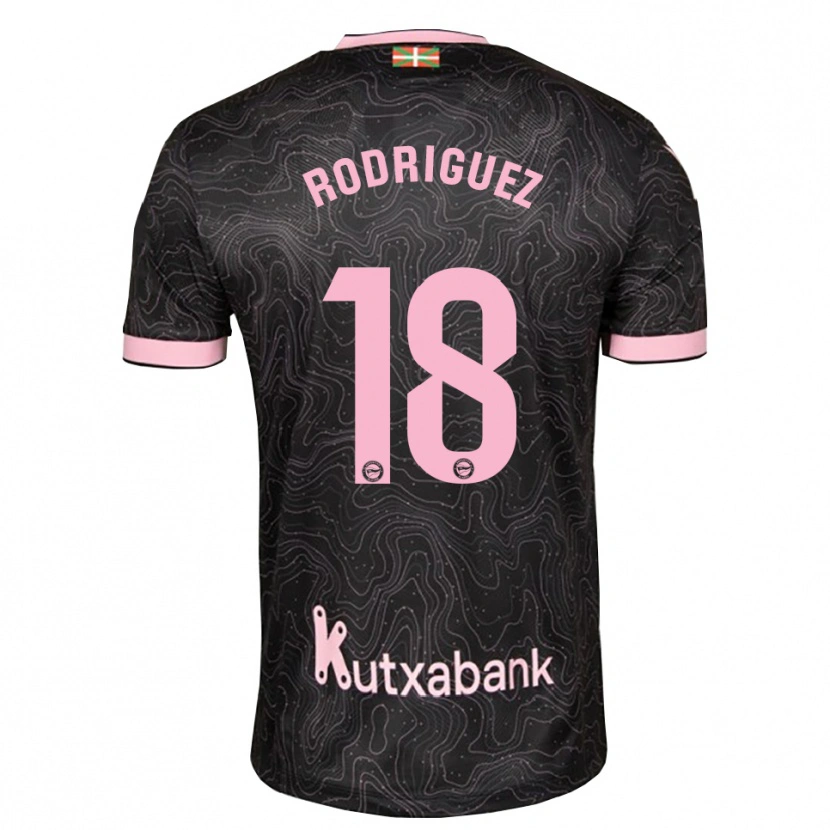 Danxen Męski Mikel Rodriguez #18 Czarny Różowy Wyjazdowa Koszulka 2026/27 Koszulki Klubowe