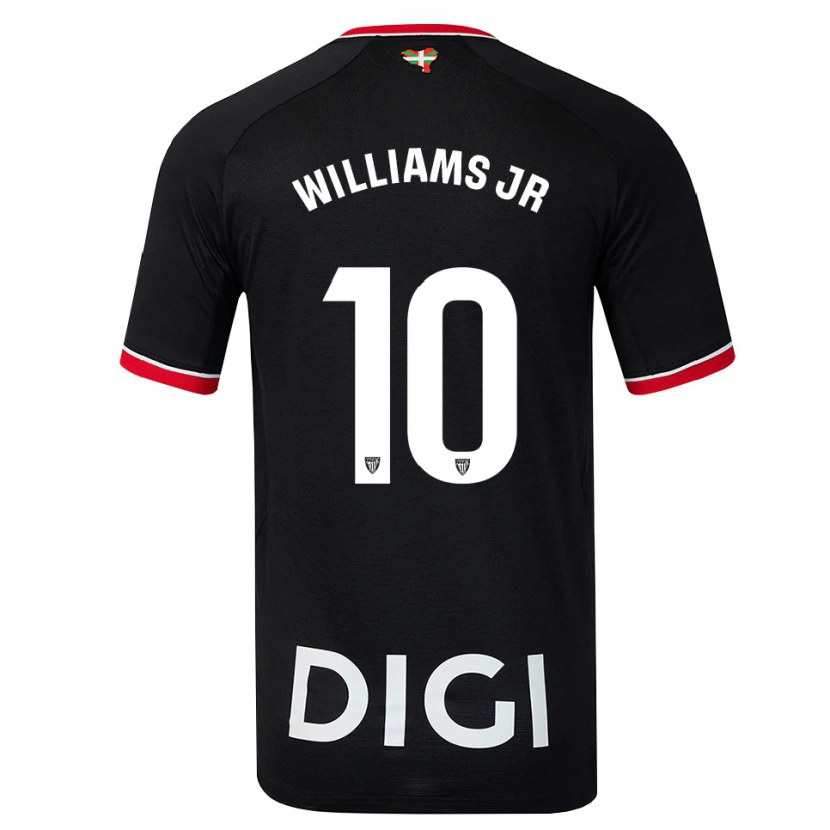 Danxen Męski Nico Williams #10 Czarny Biały Czerwony Wyjazdowa Koszulka 2026/27 Koszulki Klubowe