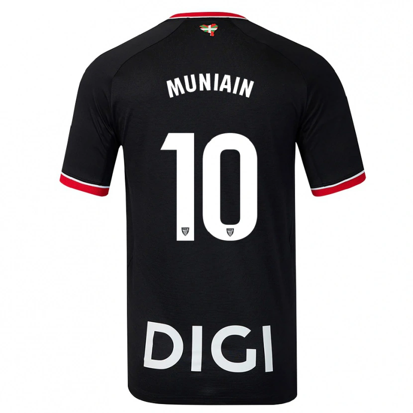 Danxen Męski Iker Muniain #10 Czarny Biały Czerwony Wyjazdowa Koszulka 2026/27 Koszulki Klubowe
