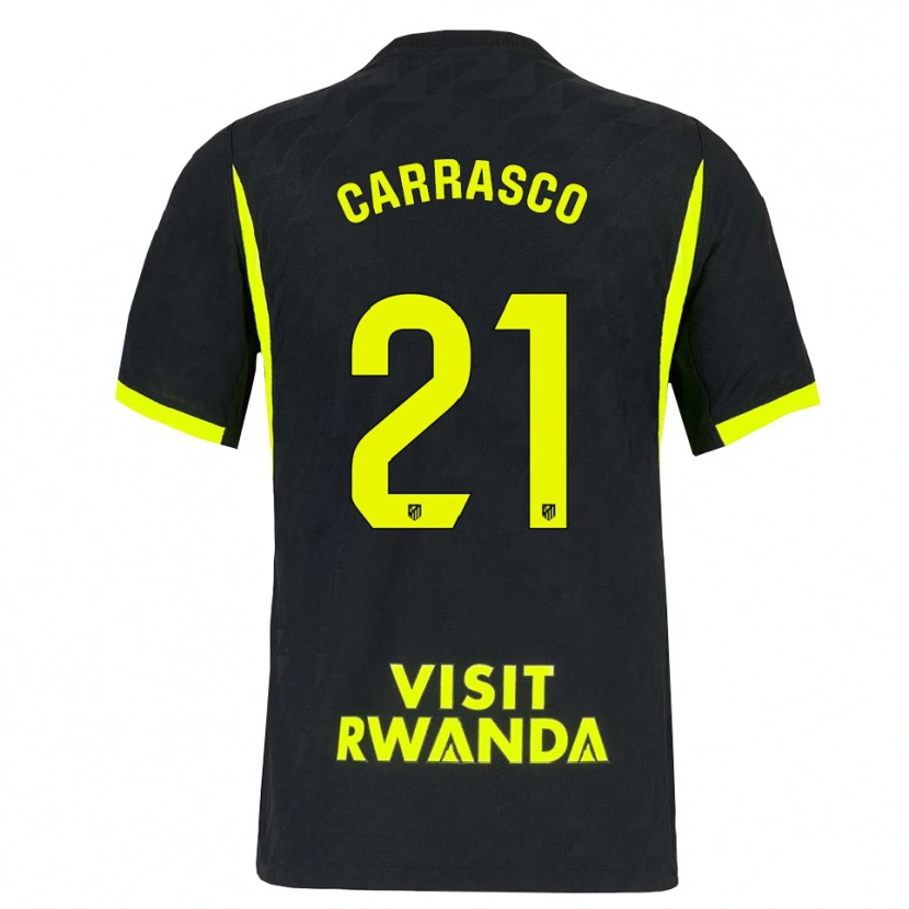 Danxen Męski Yannick Carrasco #21 Jasnozielony Czarny Wyjazdowa Koszulka 2026/27 Koszulki Klubowe