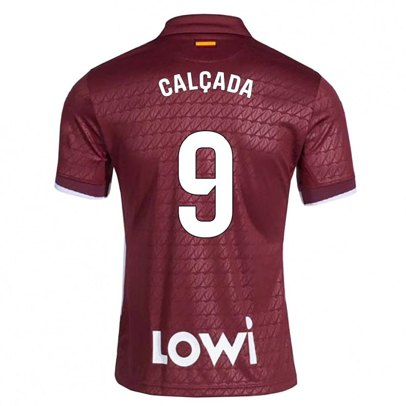 Danxen Męski Gonzalo Calçada #9 Ciemnoczerwony Biały Wyjazdowa Koszulka 2026/27 Koszulki Klubowe