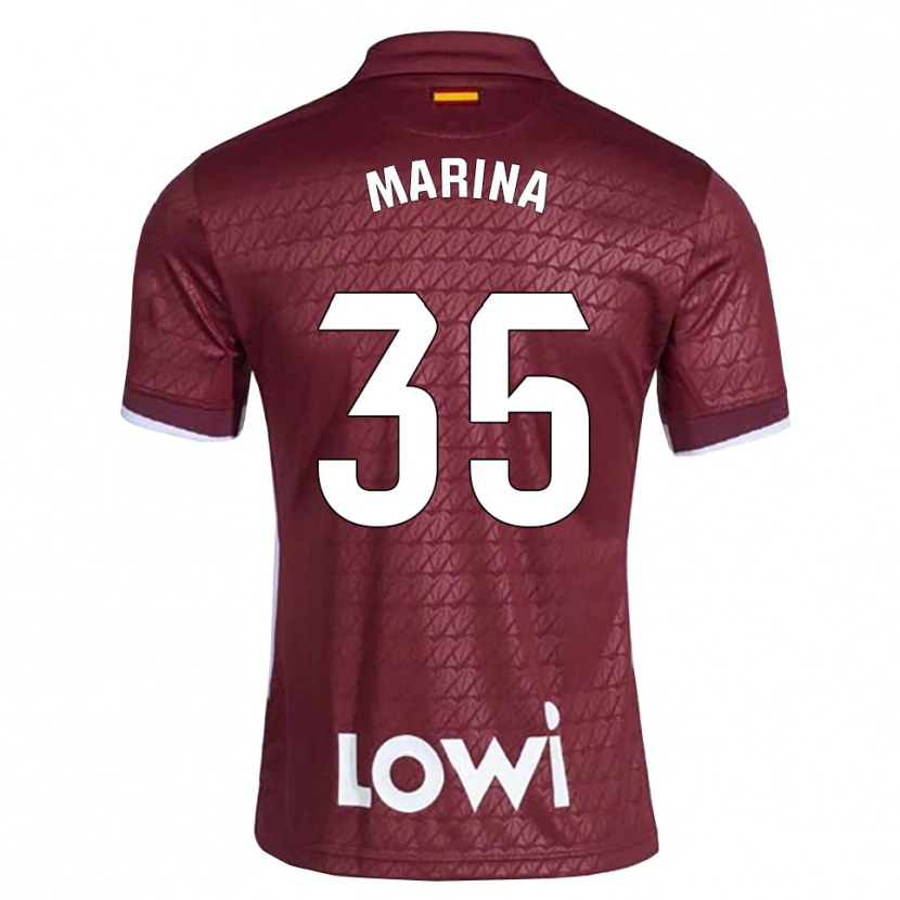 Danxen Męski Nacho Marina #35 Ciemnoczerwony Biały Wyjazdowa Koszulka 2026/27 Koszulki Klubowe