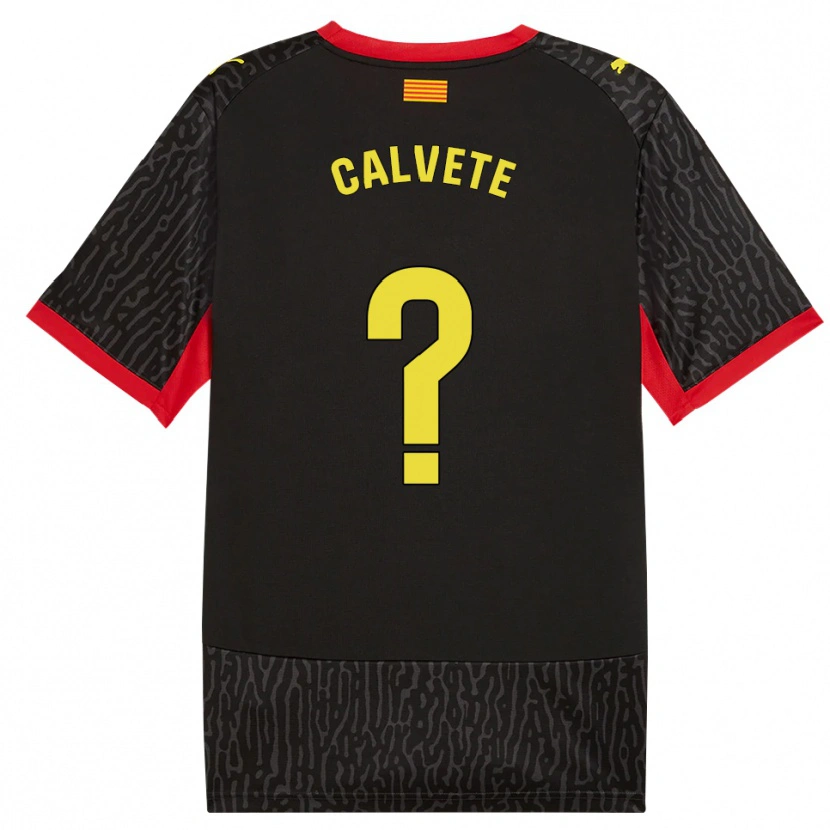 Danxen Męski Pablo Calvete #0 Czarny Żółty Czerwony Wyjazdowa Koszulka 2026/27 Koszulki Klubowe