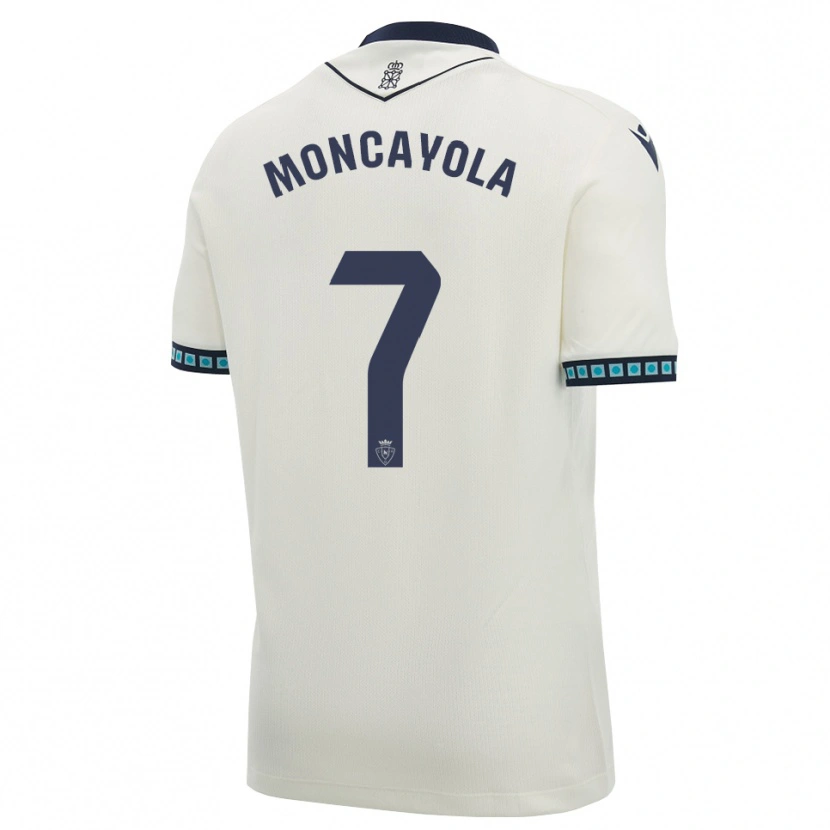 Danxen Męski Jon Moncayola #7 Biały Czarny Jasny Błękit Wyjazdowa Koszulka 2026/27 Koszulki Klubowe
