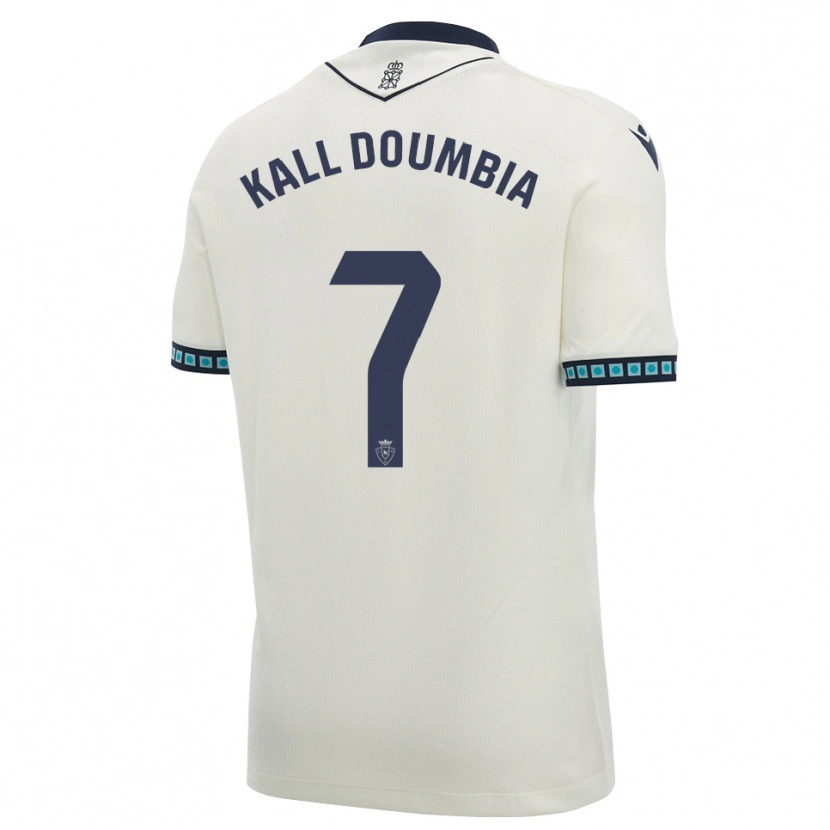 Danxen Męski Aly Kall Doumbia #7 Biały Czarny Jasny Błękit Wyjazdowa Koszulka 2026/27 Koszulki Klubowe