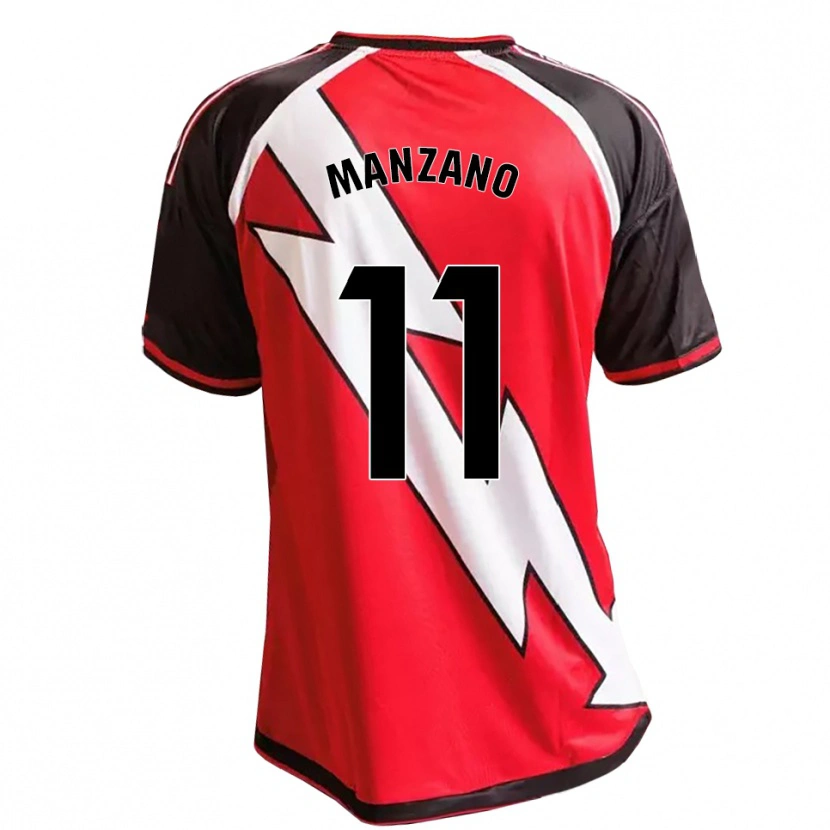 Danxen Męski Sergio Manzano #11 Czerwony Czarny Biały Wyjazdowa Koszulka 2026/27 Koszulki Klubowe