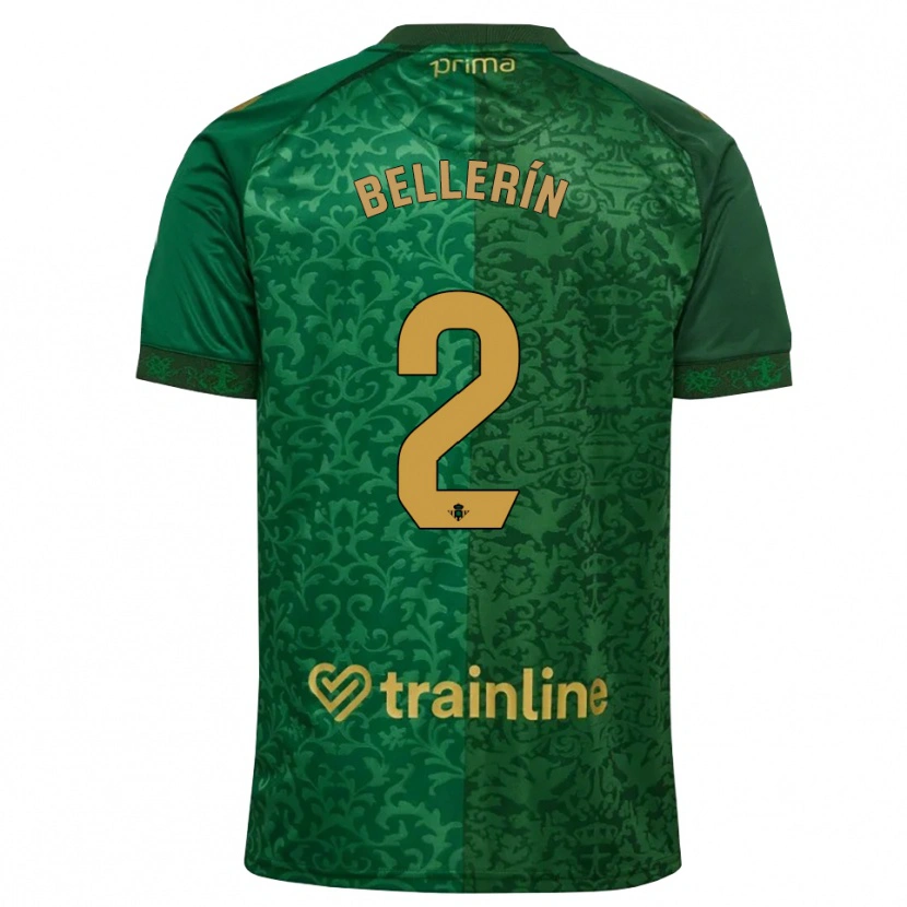 Danxen Męski Héctor Bellerín #2 Leśna Zieleń Ciemny Złoty Złoty Wyjazdowa Koszulka 2026/27 Koszulki Klubowe