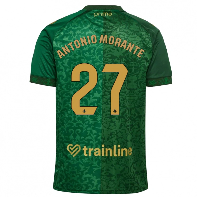 Danxen Męski José Antonio Morante #27 Leśna Zieleń Ciemny Złoty Złoty Wyjazdowa Koszulka 2026/27 Koszulki Klubowe