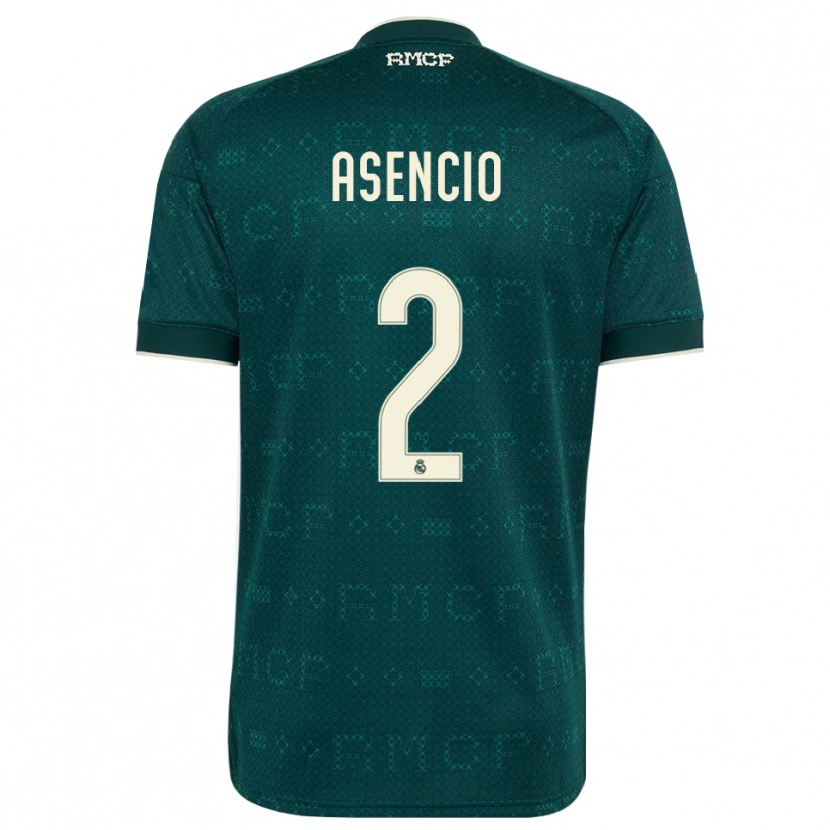 Danxen Męski Raúl Asencio #2 Ciemnoszary Szary Biały Wyjazdowa Koszulka 2026/27 Koszulki Klubowe