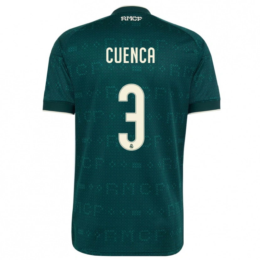 Danxen Męski David Cuenca #3 Ciemnoszary Szary Biały Wyjazdowa Koszulka 2026/27 Koszulki Klubowe