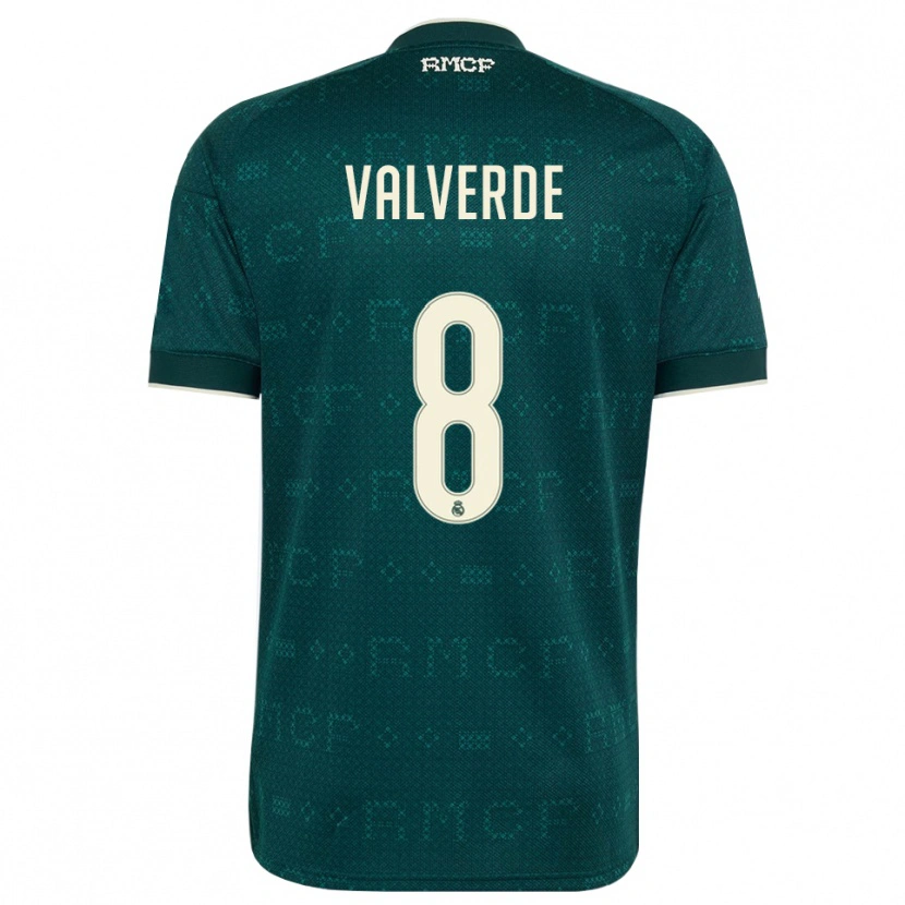 Danxen Męski Federico Valverde #8 Ciemnoszary Szary Biały Wyjazdowa Koszulka 2026/27 Koszulki Klubowe