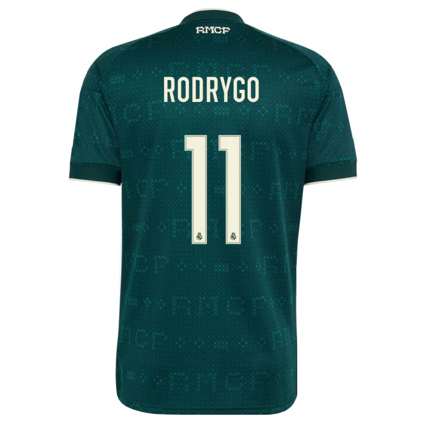 Danxen Męski Rodrygo Silva De Goes #11 Ciemnoszary Szary Biały Wyjazdowa Koszulka 2026/27 Koszulki Klubowe