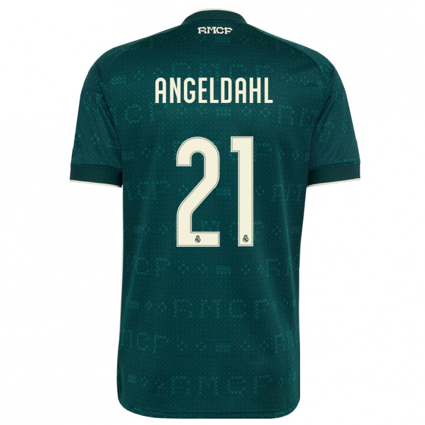Danxen Męski Filippa Angeldahl #21 Ciemnoszary Szary Biały Wyjazdowa Koszulka 2026/27 Koszulki Klubowe