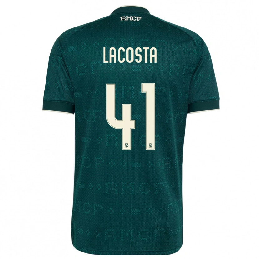 Danxen Męski Diego Lacosta #41 Ciemnoszary Szary Biały Wyjazdowa Koszulka 2026/27 Koszulki Klubowe