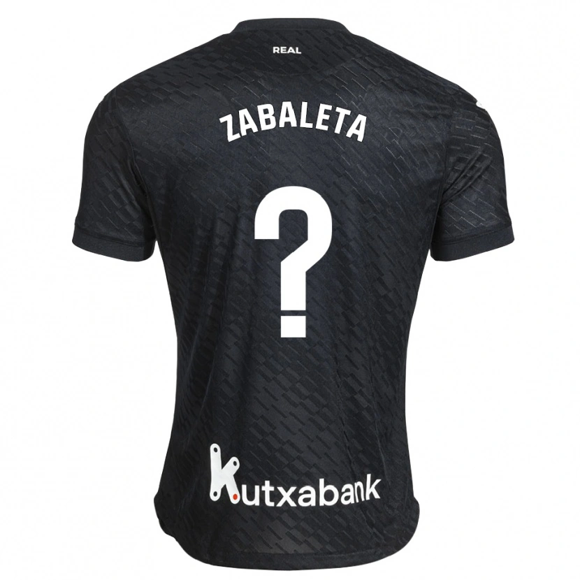 Danxen Męski Unax Zabaleta #0 Czarny Biały Wyjazdowa Koszulka 2026/27 Koszulki Klubowe