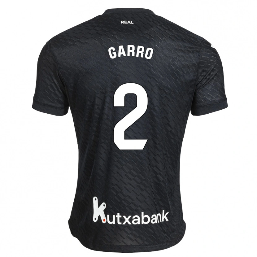 Danxen Męski Jon Garro #2 Czarny Biały Wyjazdowa Koszulka 2026/27 Koszulki Klubowe