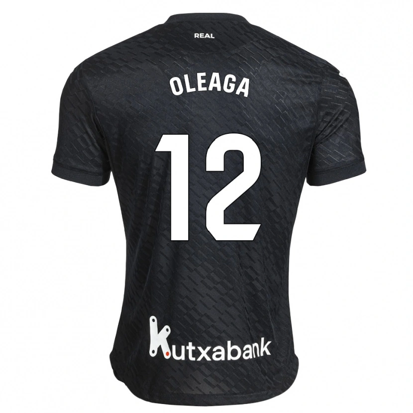 Danxen Męski Joan Oleaga #12 Czarny Biały Wyjazdowa Koszulka 2026/27 Koszulki Klubowe
