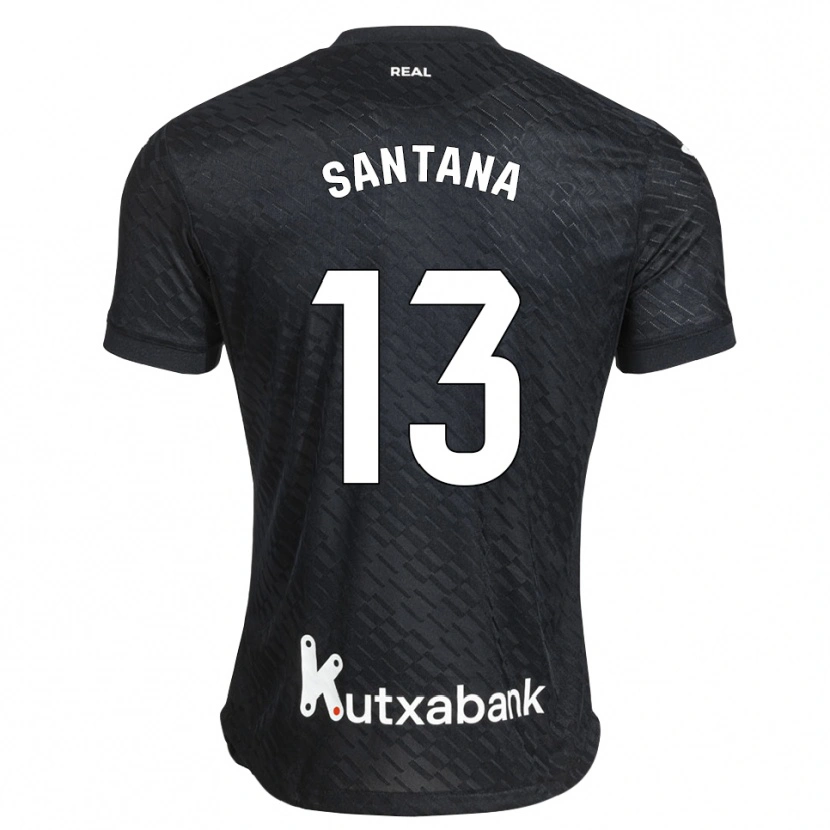 Danxen Męski Olatz Santana #13 Czarny Biały Wyjazdowa Koszulka 2026/27 Koszulki Klubowe