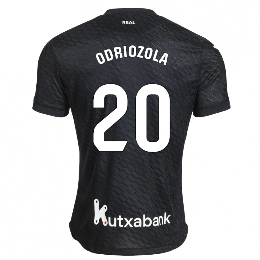 Danxen Męski Álvaro Odriozola #20 Czarny Biały Wyjazdowa Koszulka 2026/27 Koszulki Klubowe