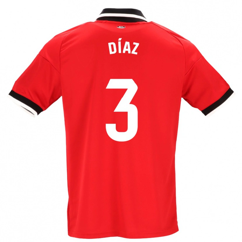 Danxen Męski Julio Díaz #3 Czarny Biały Czerwony Wyjazdowa Koszulka 2026/27 Koszulki Klubowe