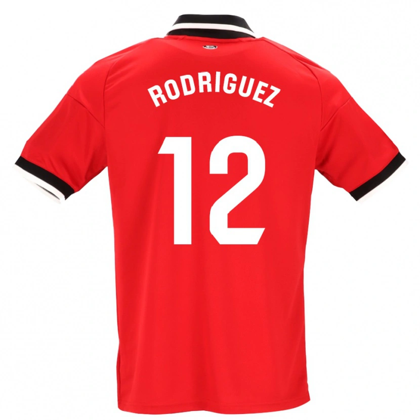 Danxen Męski Lucía María Rodríguez Herrero #12 Czarny Biały Czerwony Wyjazdowa Koszulka 2026/27 Koszulki Klubowe