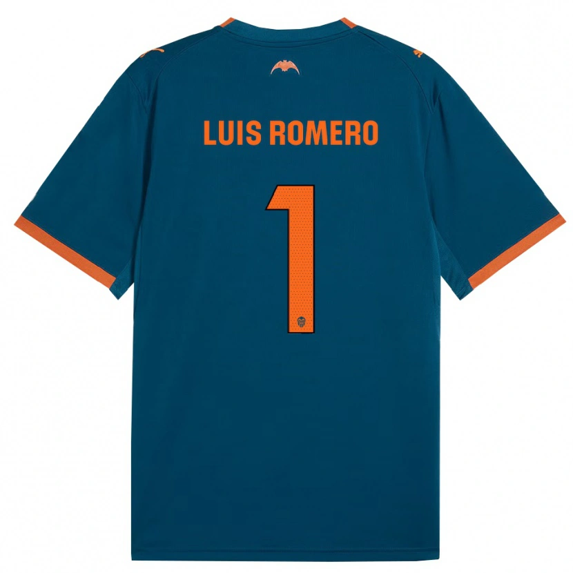 Danxen Męski Luis Romero #1 Stalowoniebieski Pomarańczowy Wyjazdowa Koszulka 2026/27 Koszulki Klubowe