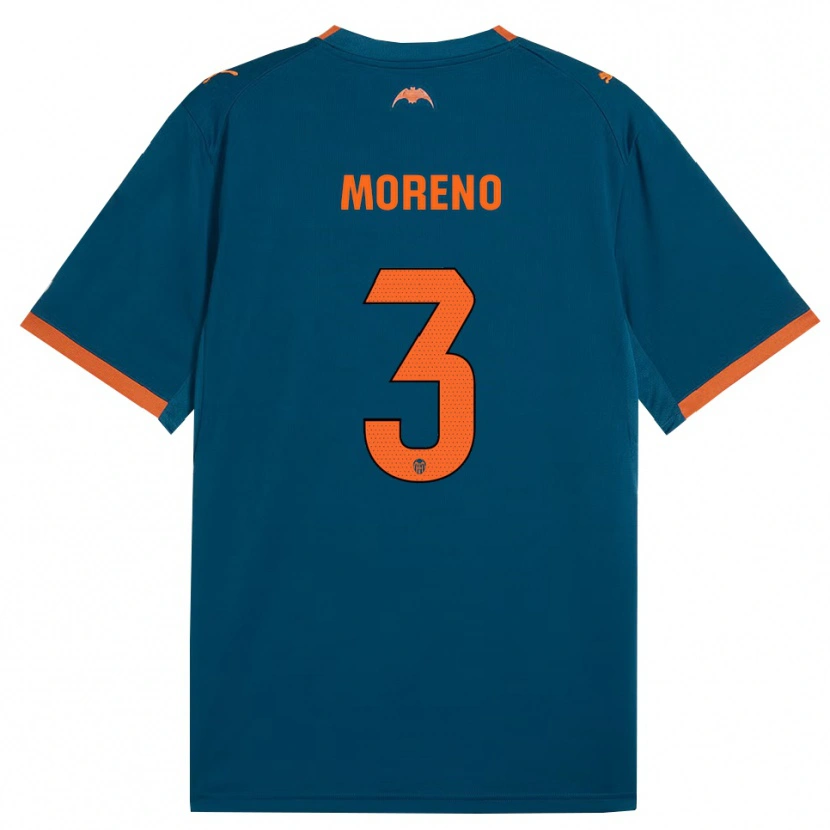 Danxen Męski Diego Moreno #3 Stalowoniebieski Pomarańczowy Wyjazdowa Koszulka 2026/27 Koszulki Klubowe