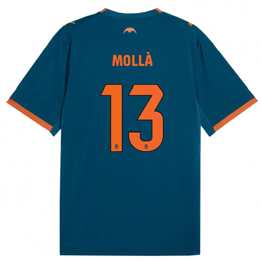 Danxen Męski Pablo Mollà #13 Stalowoniebieski Pomarańczowy Wyjazdowa Koszulka 2026/27 Koszulki Klubowe
