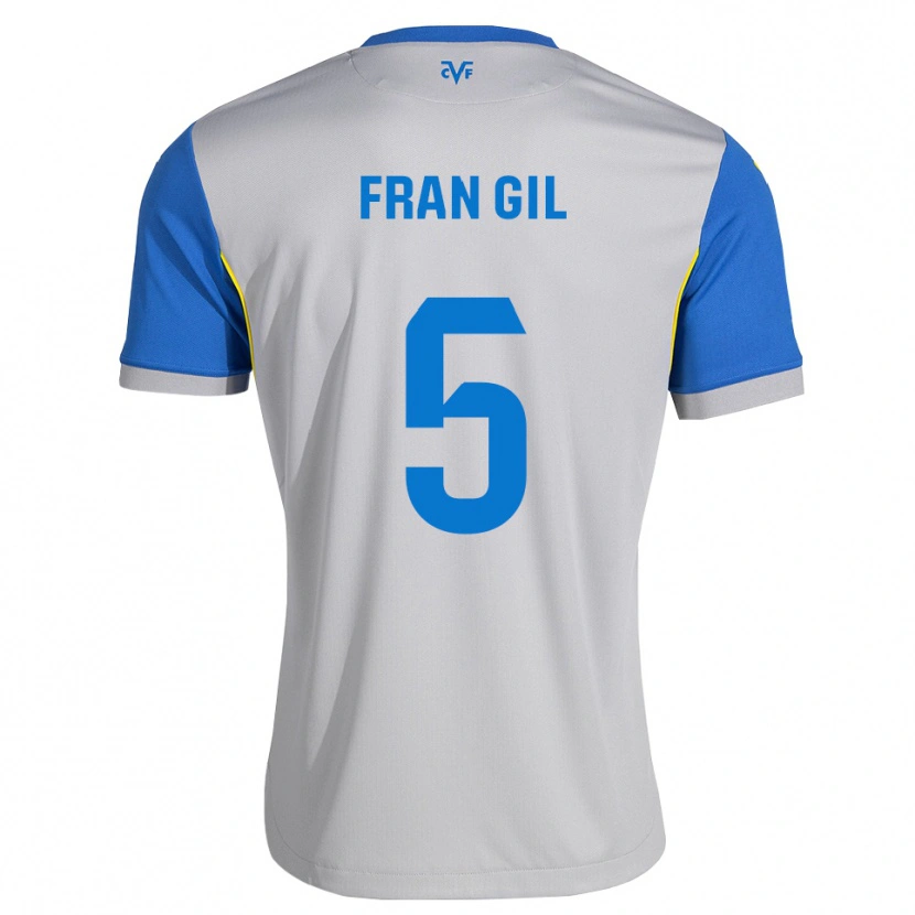 Danxen Męski Fran Gil #5 Niebieski Szary Wyjazdowa Koszulka 2026/27 Koszulki Klubowe
