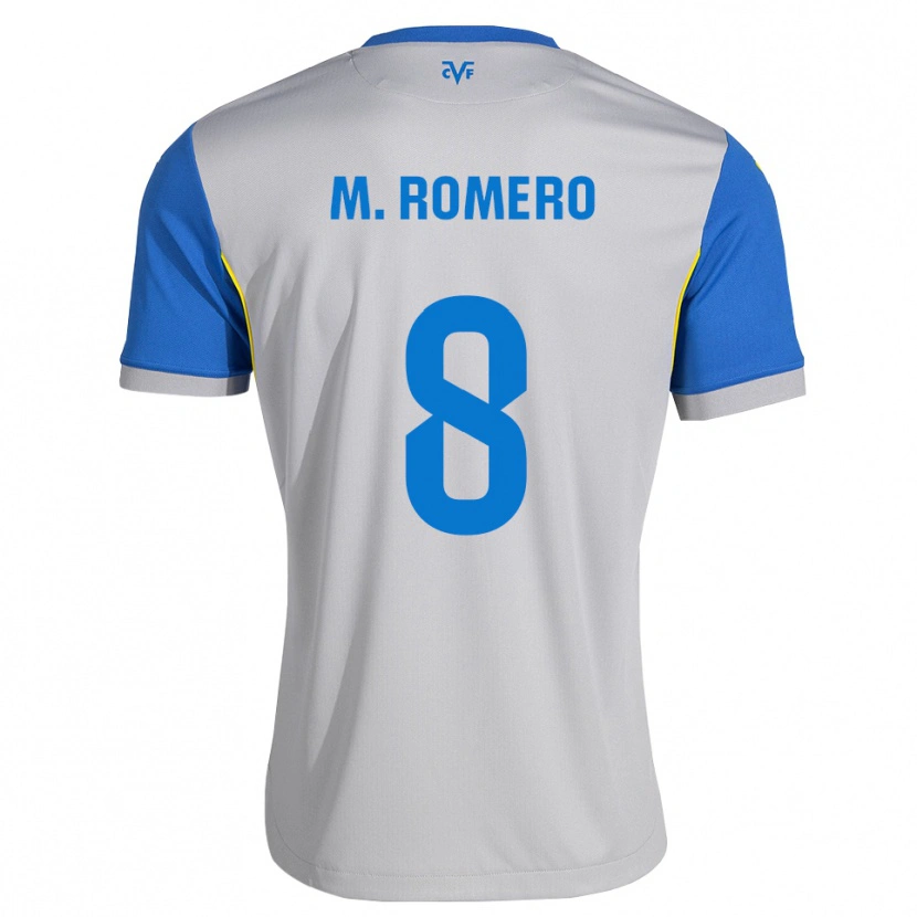 Danxen Męski María Romero #8 Niebieski Szary Wyjazdowa Koszulka 2026/27 Koszulki Klubowe