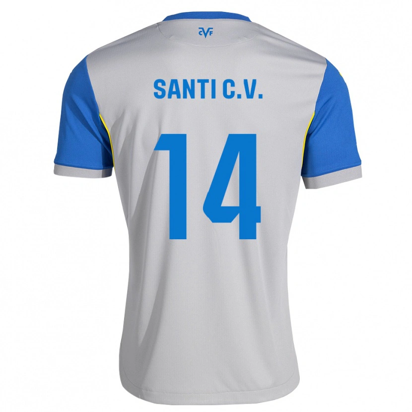 Danxen Męski Santi Comesaña #14 Niebieski Szary Wyjazdowa Koszulka 2026/27 Koszulki Klubowe