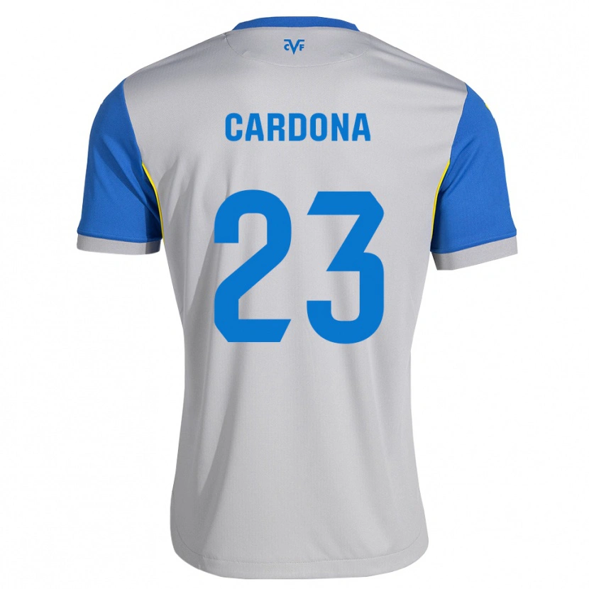 Danxen Męski Sergi Cardona #23 Niebieski Szary Wyjazdowa Koszulka 2026/27 Koszulki Klubowe