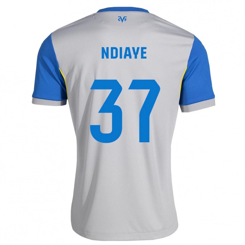 Danxen Męski Serigne Ndiaye #37 Niebieski Szary Wyjazdowa Koszulka 2026/27 Koszulki Klubowe