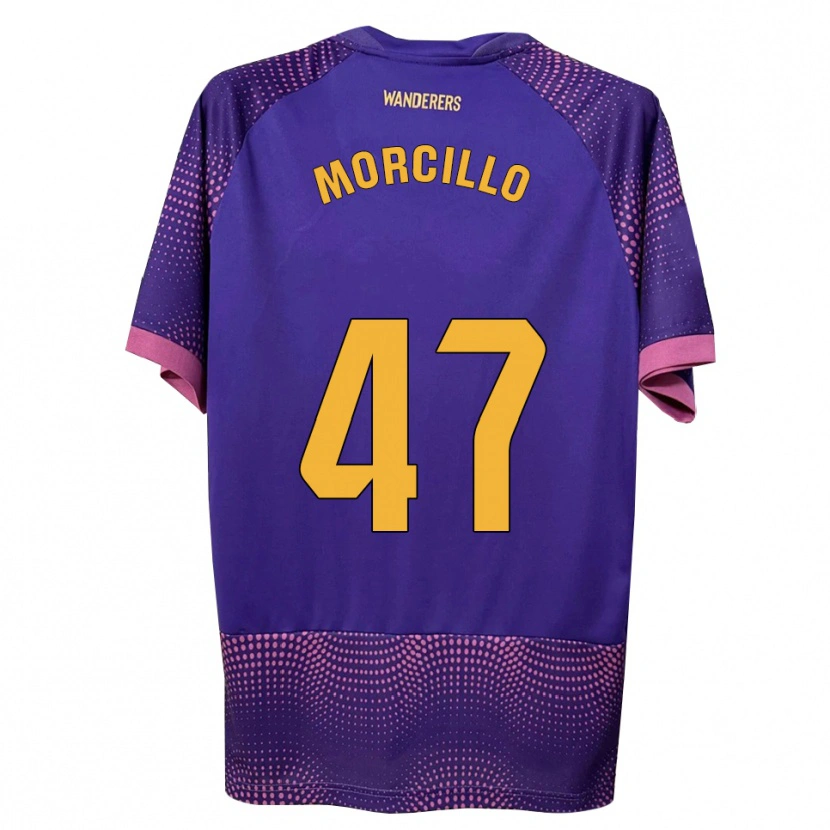 Danxen Męski Javi Morcillo #47 Fioletowy Biały Różowy Wyjazdowa Koszulka 2026/27 Koszulki Klubowe