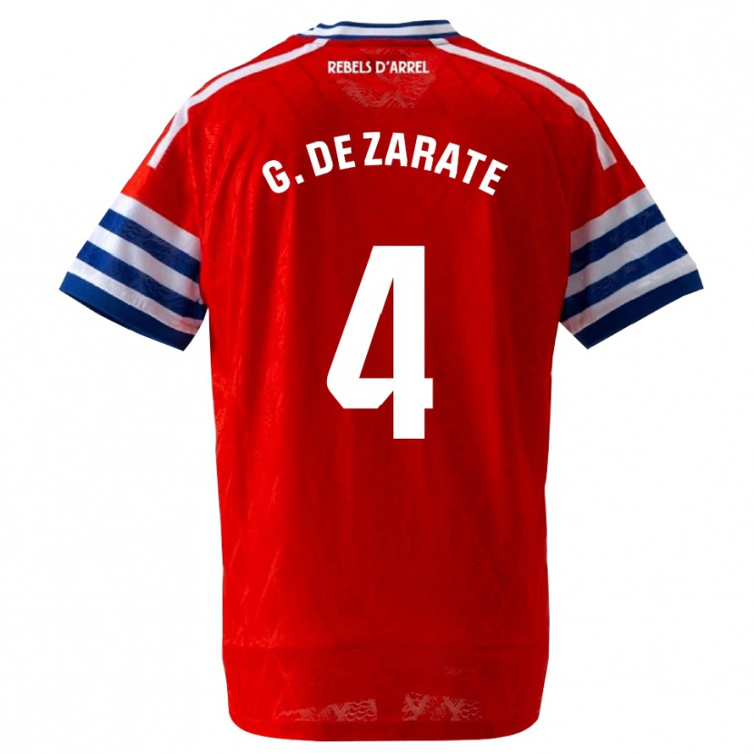 Danxen Męski Urko González De Zárate #4 Królewski Niebieski Czerwony Wyjazdowa Koszulka 2026/27 Koszulki Klubowe